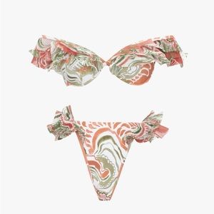 Andrea Iyamah Salama Bikini in Abstract Mushroom Print